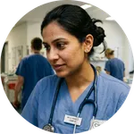 Natural portrait of a dedicated registered nurse working in Berlin.