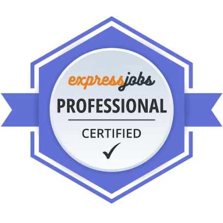 Minimalist hexagonal badge with "Professional Certified" text and a checkmark, symbolizing verified service quality.