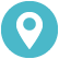 White location pin icon on a teal circular background.