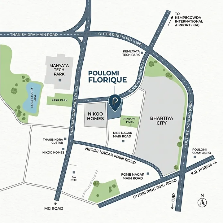 Poulomi Florique Location Map