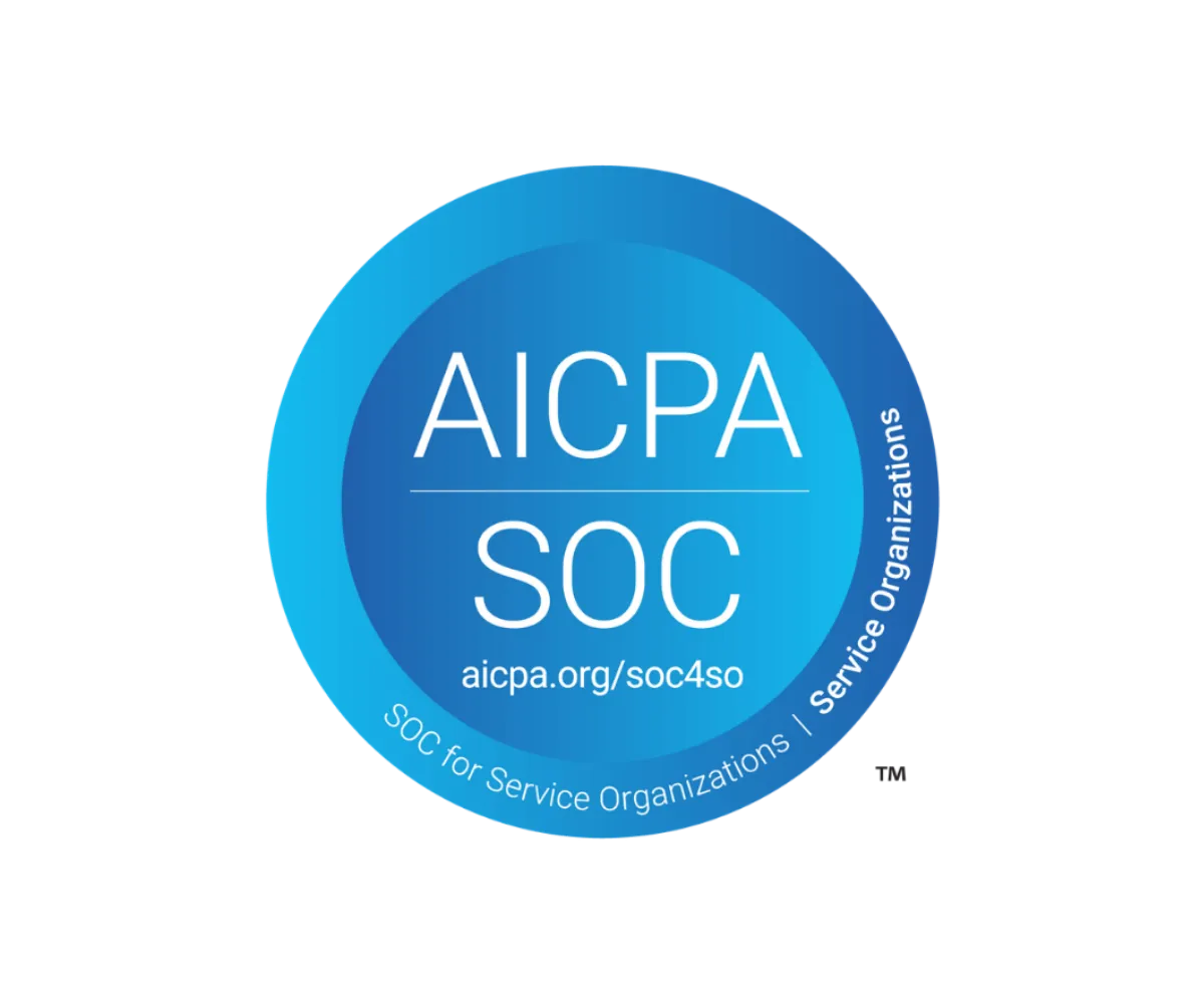 AICPA SOC for Service Organizations badge.