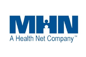 MHN A Health Net Company logo in blue and white.