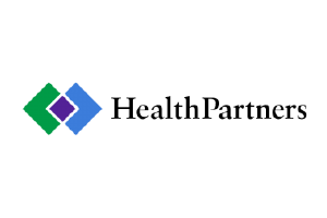 Health Partners logo with overlapping green, purple, and blue diamond shapes.