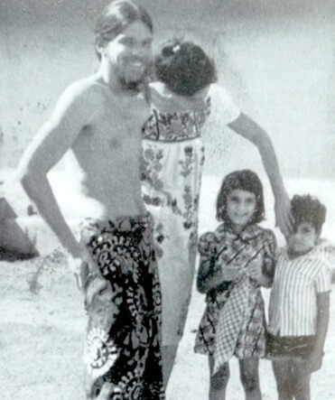 Nancy Gilgoff, David Williams, Shami and Sharath in Mysore, 1973
