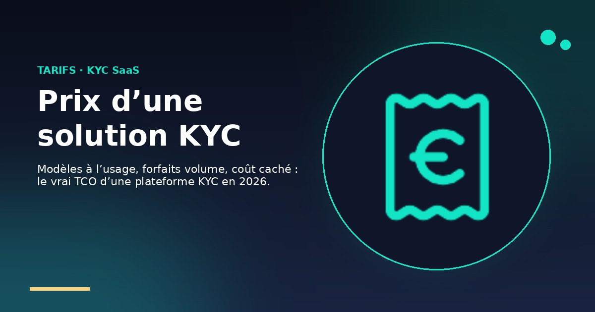 Combien coûte une solution KYC ? Tarifs, modèles et ROI en 2026