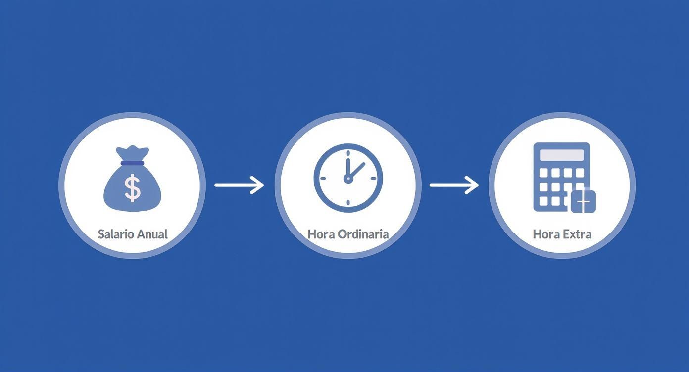 Infographic about calculo horas extras