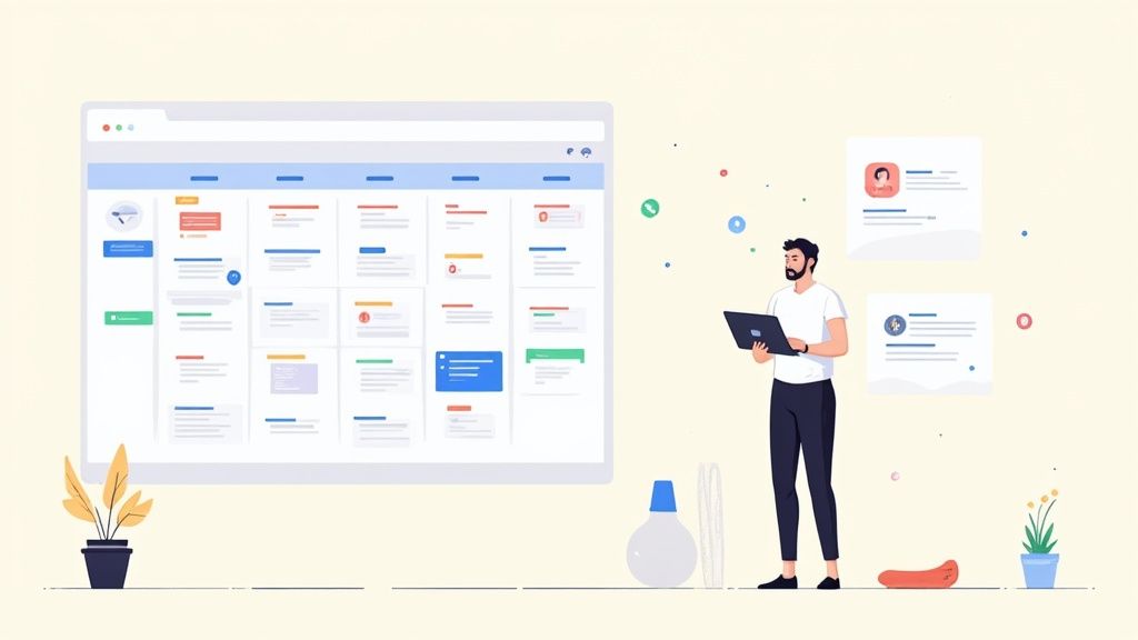 Personas en una reunión de planificación de recursos humanos