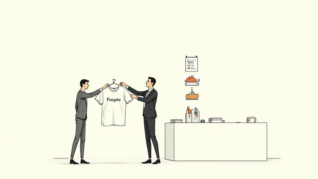 Un trabajador revisando documentos de finiquito en un escritorio de oficina.