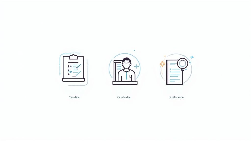 Persona interactuando con una interfaz digital de control horario en una tablet, mostrando gráficos y datos de asistencia.