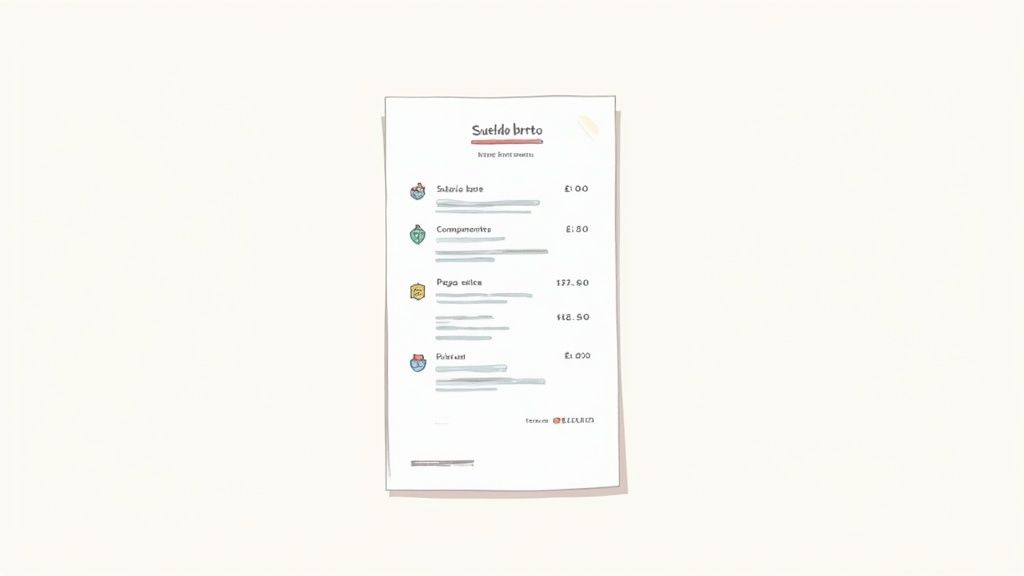 Un empleado revisando su contrato de trabajo y nómina con una calculadora.