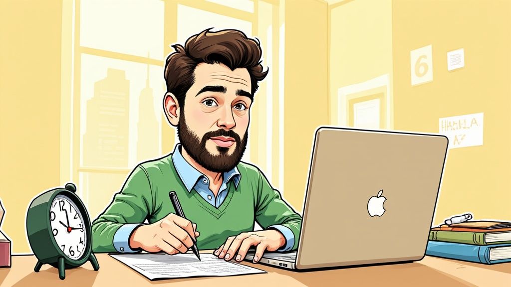 Trabajadores colaborando en un entorno de oficina moderno