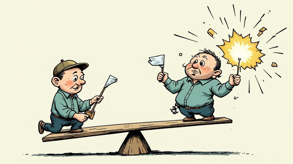 Persona revisando sus competencias profesionales en una tableta