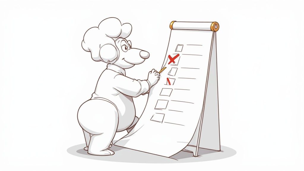 Una persona mirando un calendario en la pared de una oficina, marcando una fecha importante.