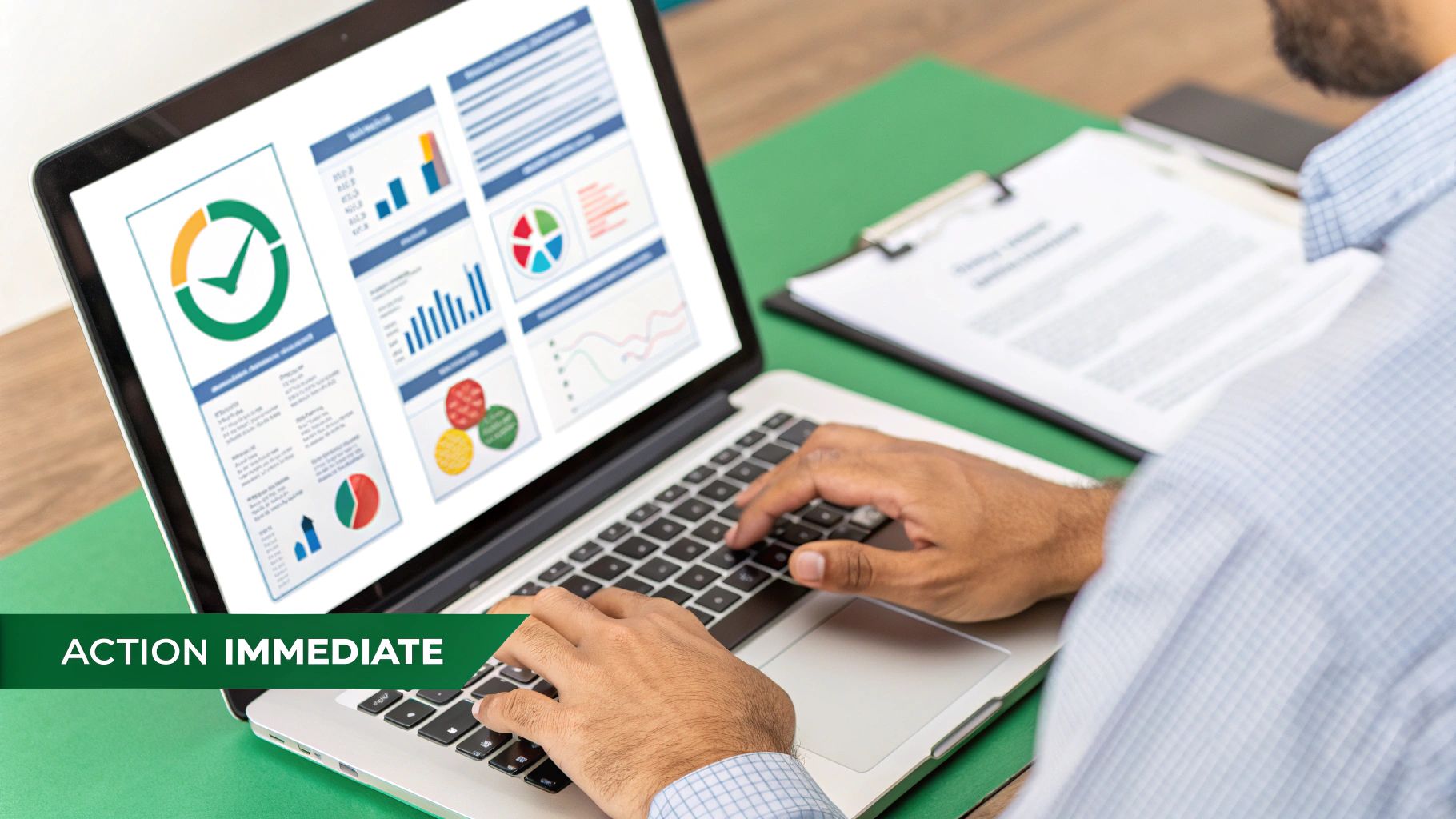 Personne réfléchissant à son planning de travail personnalisé devant un ordinateur