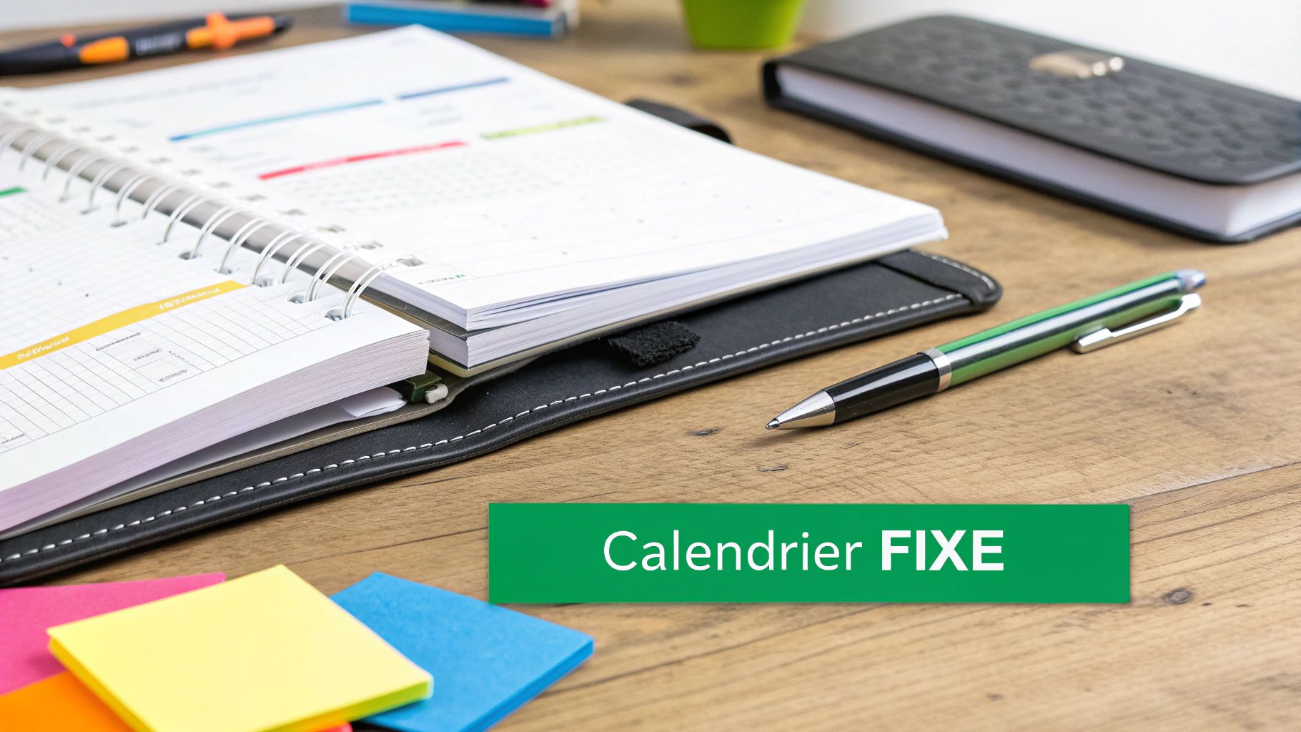 Personne utilisant une tablette pour organiser son planning de travail numérique