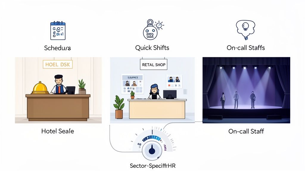Gestion des plannings, des équipes et du personnel d'astreinte dans divers secteurs comme l'hôtellerie et le commerce.