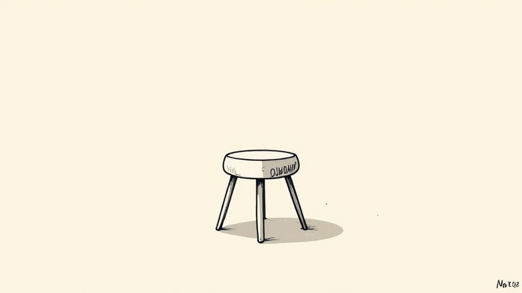 Personne dessinant un diagramme à trois cercles interconnectés sur un mur en verre, symbolisant les trois piliers de la transformation digitale