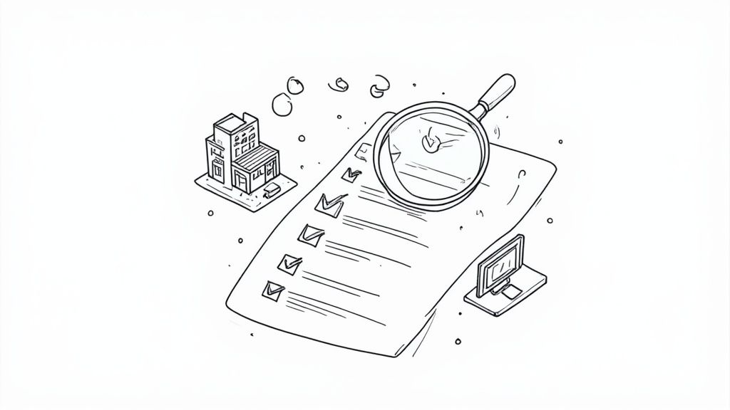 Deux personnes analysant des données sur une tablette dans un entrepôt ou un magasin.