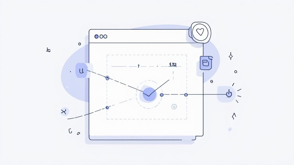 Plusieurs employés collaborent autour d'une table, utilisant des ordinateurs portables et des tablettes, avec des icônes de fonctionnalités logicielles superposées.