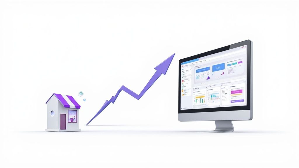 Une fusée décollant, symbolisant la croissance et le passage à la vitesse supérieure.