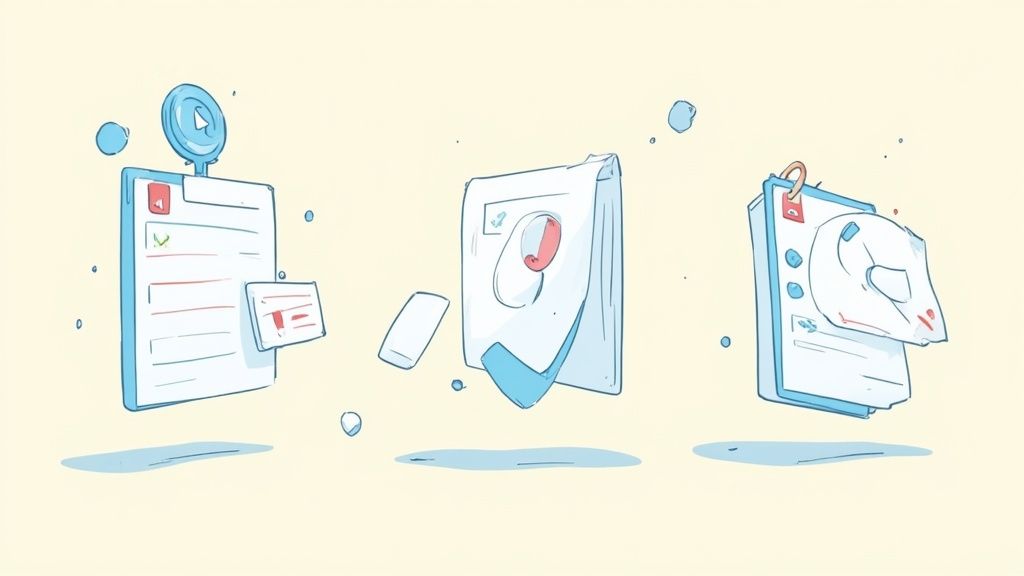 Un manager vérifie les fonctionnalités d'une application de planning sur son ordinateur.