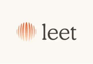 Leet Pharma organic sphere logotype — brand mark inspired by biological rhythms and vital wave patterns
