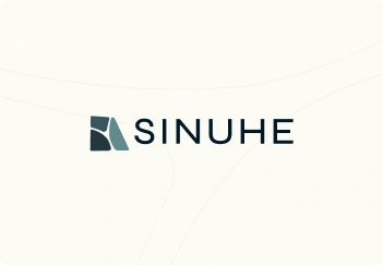 Sinuhe Finance logotype — brand mark inspired by the Nile Delta and Egyptian geography with deep Mediterranean palette