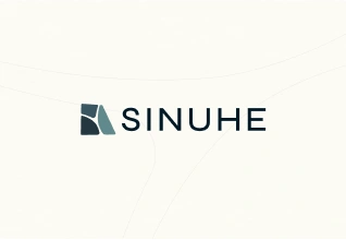Sinuhe Finance logotype — brand mark inspired by the Nile Delta and Egyptian geography with deep Mediterranean palette