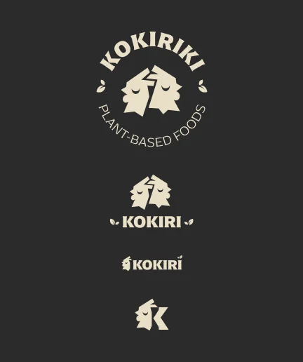 Kokiriki responsive logo system — badge-style logo mark across multiple formats and sizes