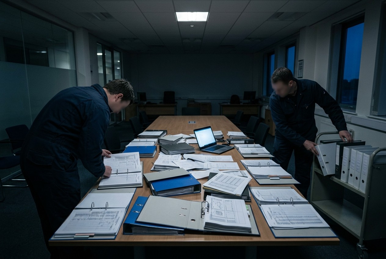 The fortnight before an auditor arrives is the real cost of a fragmented records system, and it recurs every cycle. What makes an audit a filter, not a project.