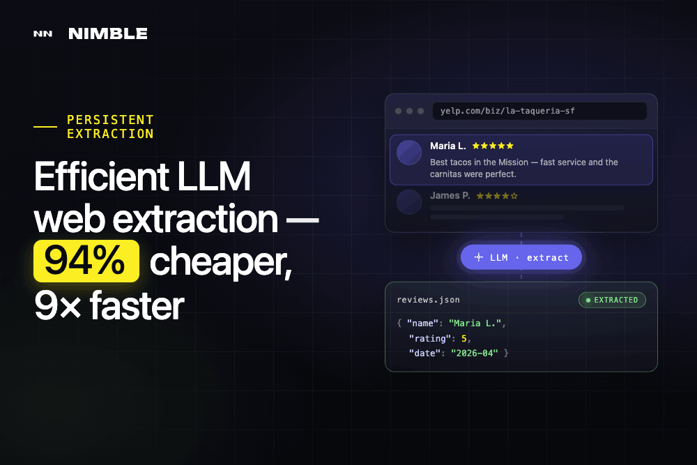 Persistent Extraction: A faster, cheaper approach for LLM-based web extraction