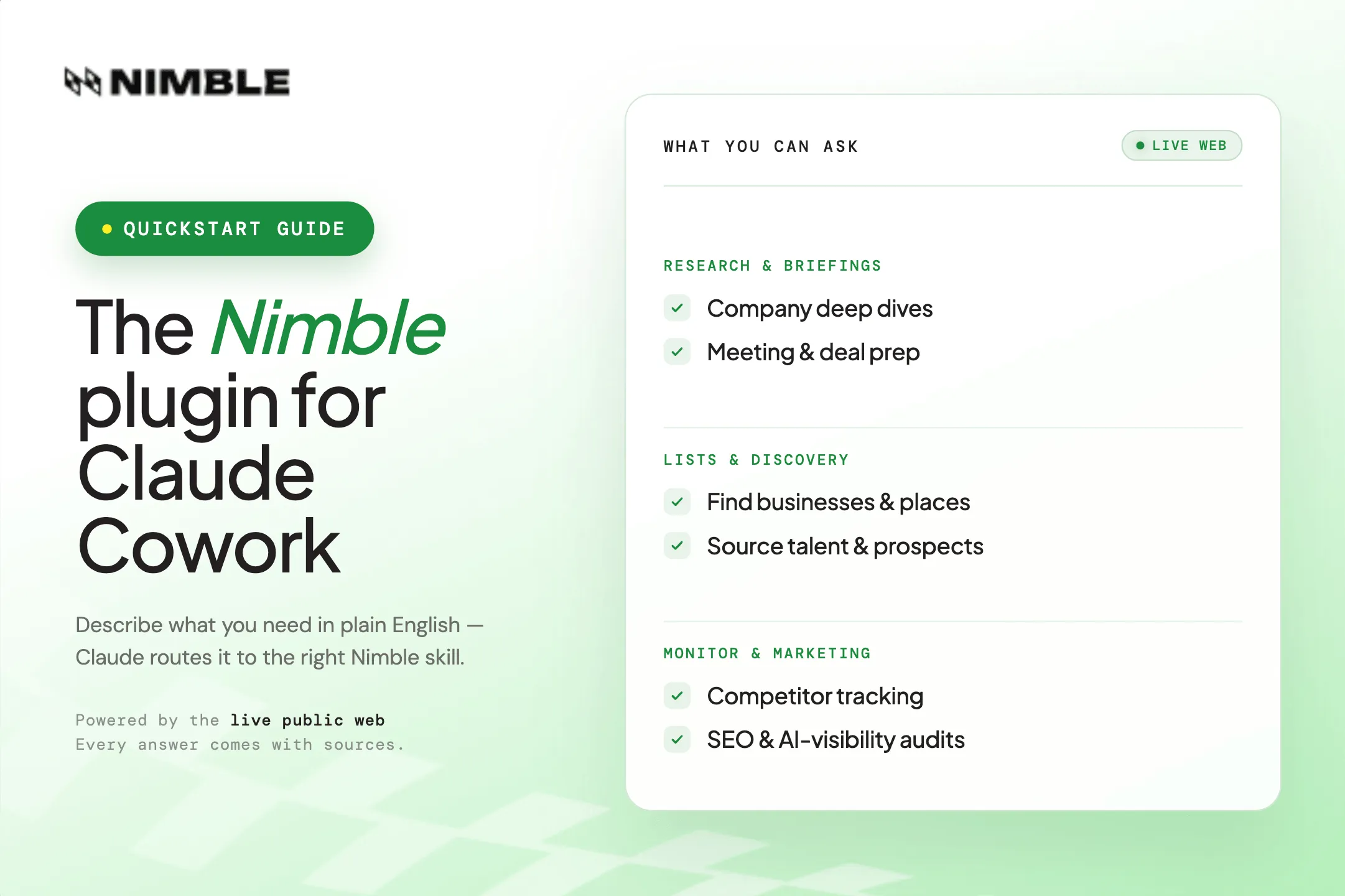 Nimble Plugin for Claude Cowork Quickstart Guide
