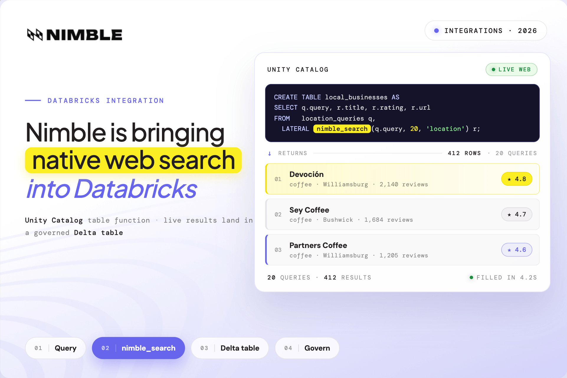 Nimble is Bringing Native Web Search Into Databricks