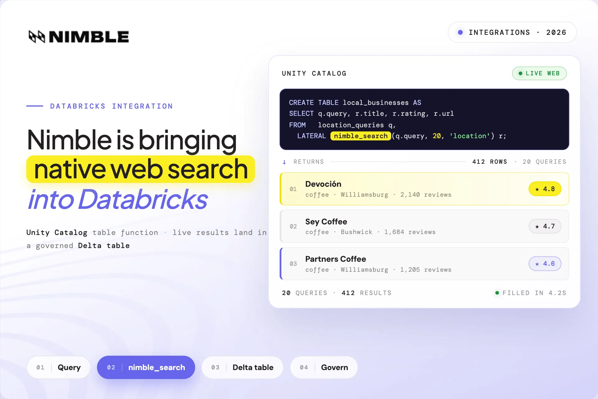 Nimble is Bringing Native Web Search Into Databricks