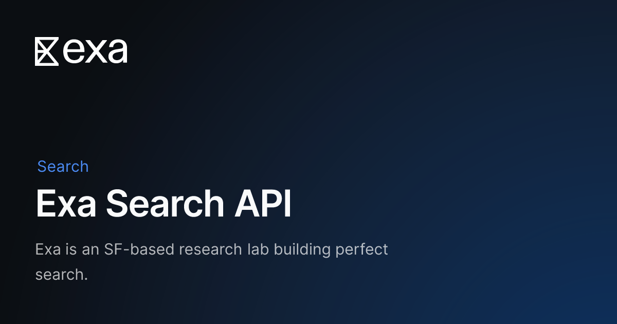 Exa Search: Best for Semantic and Concept-Based Web Discovery