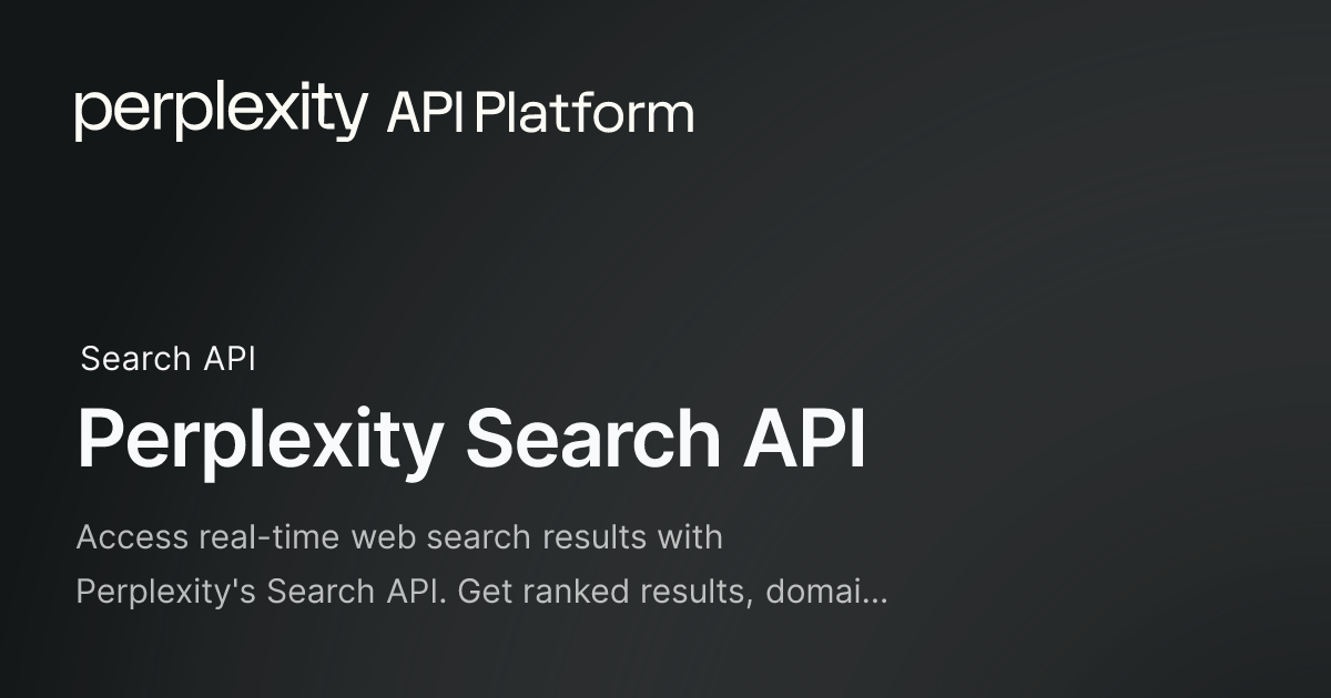 Perplexity Search API: Best for Teams Already Using Perplexity’s AI API Ecosystem