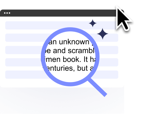 A magnifying glass is on a white background.