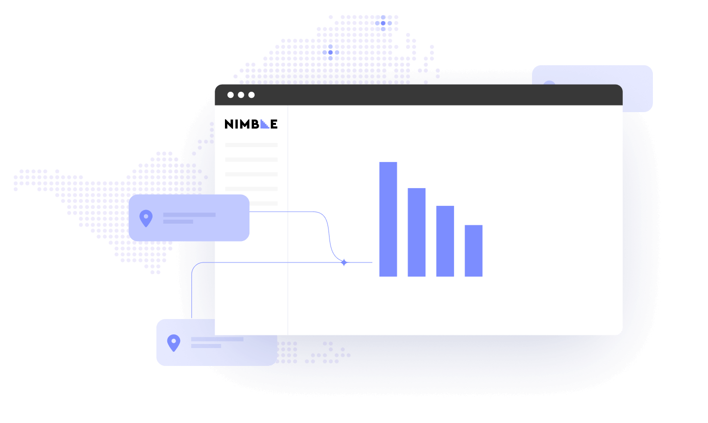 a white box with a purple line graph for the ecommerce api page