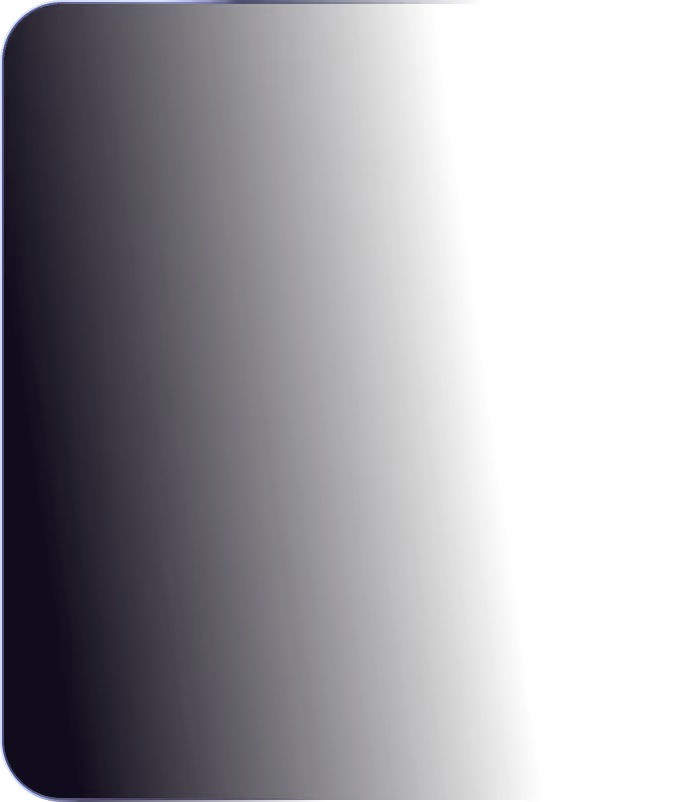 Abstract dark curved shape with a subtle glow on the left edge fading into a transparent background on the right.