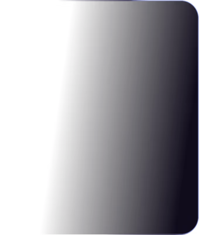 Gradient shadow with rounded corners on a dark background fading from black to deep navy blue.