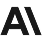 Black stylized letter A and letter L merged together on a white background.