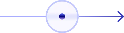 Right-pointing arrow with a circular center and horizontal line.