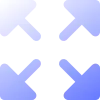 Black four-way arrow icon on a gradient blue and white background.