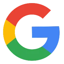 Google logo with stylized multicolored letter G.
