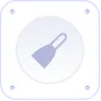 Icon of a paint scraper tool inside a purple circular border.