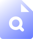 Document icon with a magnifying glass symbolizing file search or inspection.
