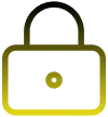 Gold gradient padlock icon symbolizing security or privacy.