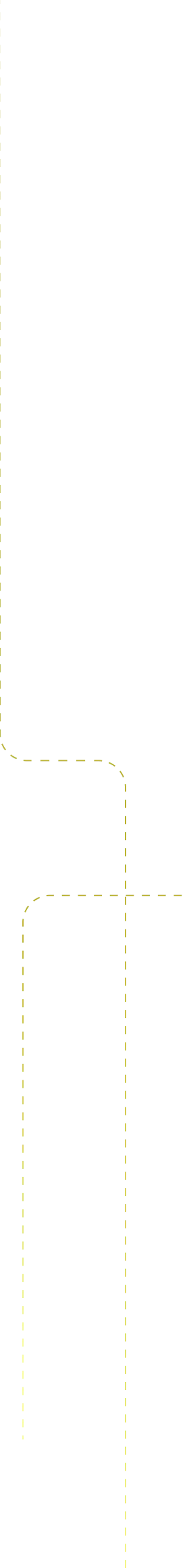 Yellow dashed lines forming angular and curved shapes on a transparent background.