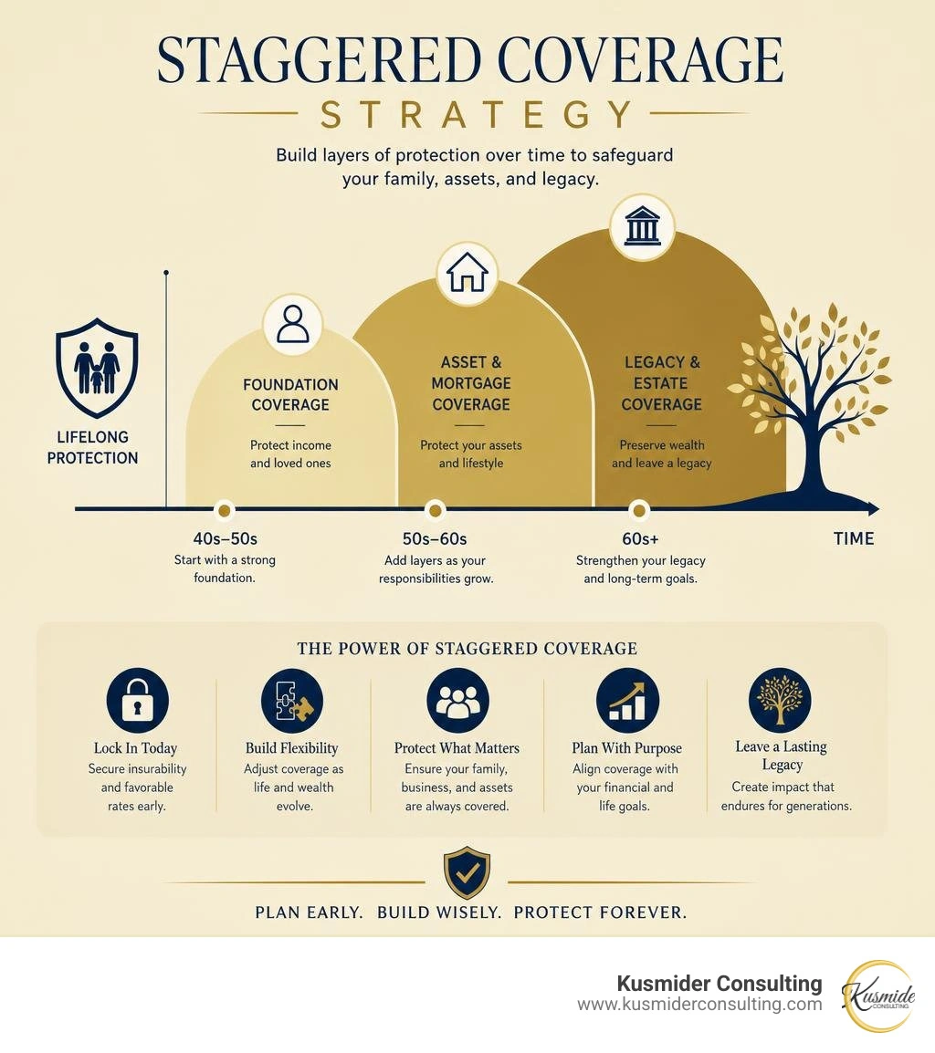 staggered coverage strategy infographic infographic staggered coverage strategy infographic infographic