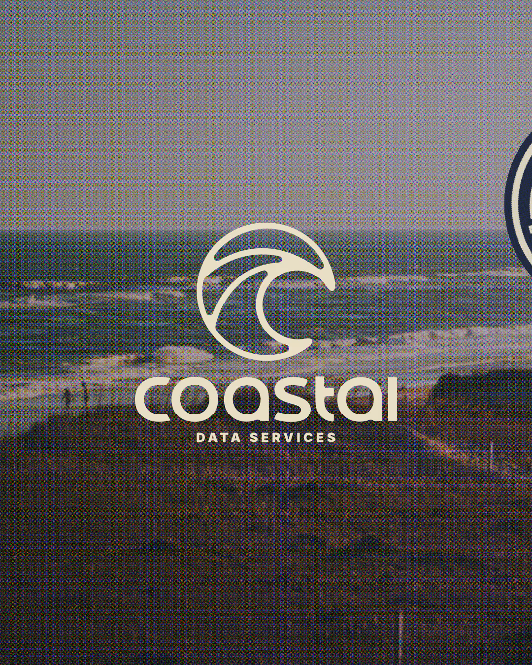 data services government brand logo design beach coastal coast ocean waves analytics 